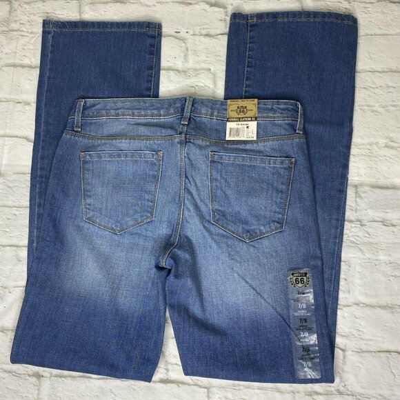 Vintage Route 66 Jeans  Womens Sz 7/8 Blue Denim True Fit Flare NWT - Picture 1 of 6
